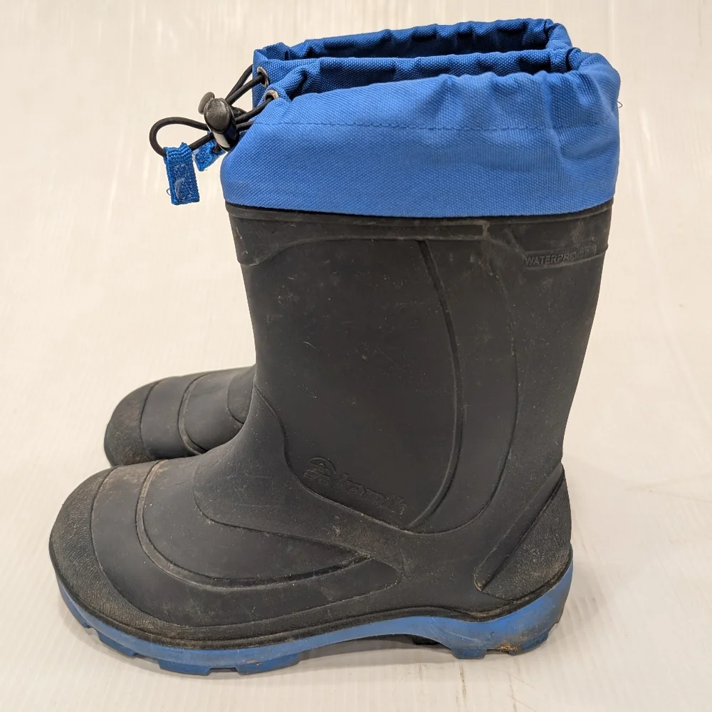 KAMIK youth kids pull-on insulated rubber boots winter boots size 4
